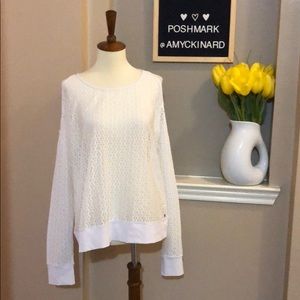 Fabletics Cindy Long Sleeve Mesh Cold Shoulder Top